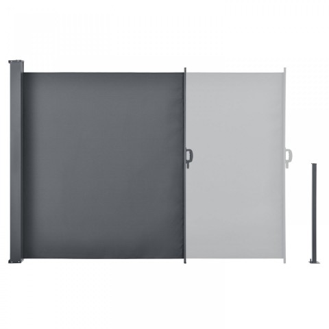 Venkovní boční markýza na zastínění terasy 200 x 300 cm | tmavě šedá č.6