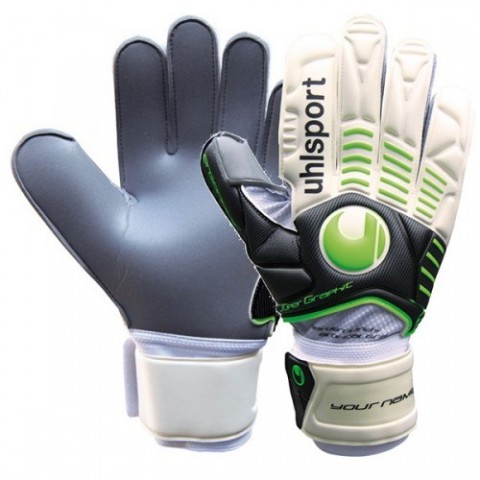 Brankářské rukavice Uhlsport Ergonomic Super Graphit 100034401 | white-black-green | velikost 11 č.2