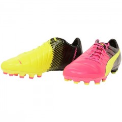 Kopačky lisovky Puma evoPOWER 1.3 Tricks AG 10358201 | Yellow - Pink - Black | velikost 44 (US 10,5 / UK 9,5) č.3