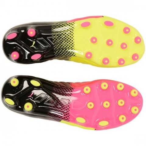 Kopačky lisovky Puma evoPOWER 1.3 Tricks AG 10358201 | Yellow - Pink - Black | velikost 44 (US 10,5 / UK 9,5) č.4