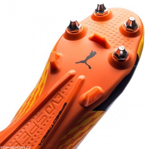 Kopačky Mixy Puma evoSPEED 17 SL-S MX SG 10401102 | Orange - Blue | velikost 42 (US 9 / UK 8) č.4