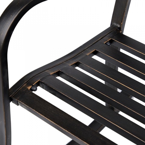 Zahradní houpací křeslo kovové | antik bronz č.5