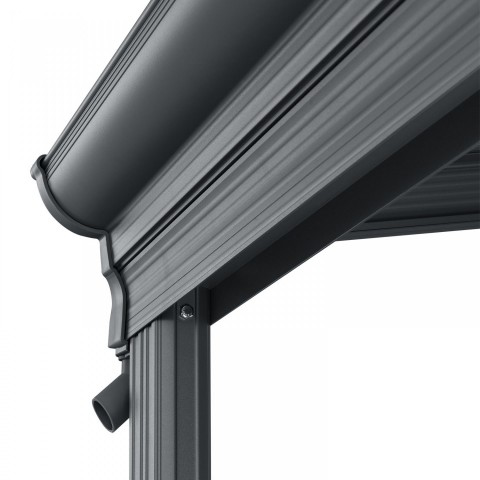 Zahradní hliníková pergola s polykarbonátem 3 x 3 m | šedá č.5