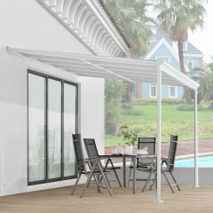 Zahradní hliníková pergola s polykarbonátem 3 x 3 m | bílá