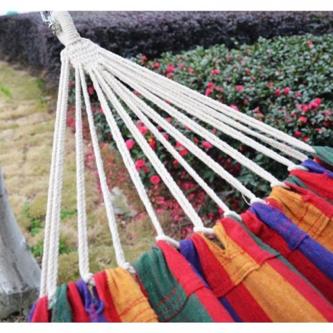 Zahradní houpací síť 200x100 cm, do 210 kg | barevný mix č.5