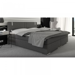 Postel Box Spring Maine s LED osvětlením 180 x 200 cm | šedá č.2