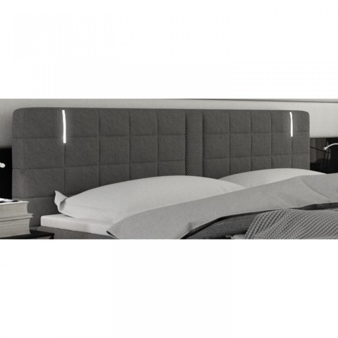 Postel Box Spring Maine s LED osvětlením 140 x 200 cm | šedá č.3