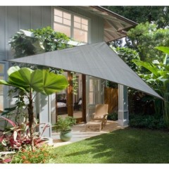 Stínící plachta proti slunci 3 x 3 x 3 m HDPE | šedá