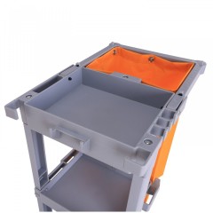 Pojízdný úklidový vozík s držákem na pytle č.3