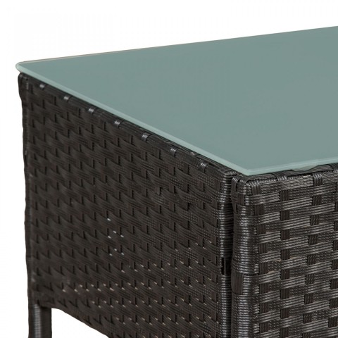 Zahradní polyratanová sestava Fort Myers | černá / šedá č.5