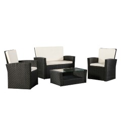 Zahradní polyratanová sestava Salvador | černá č.1