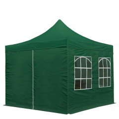 Nůžkový stan 3 x 3 m s bočnicemi | tmavě zelený č.1