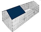 Kovový výběh pro králíky, morčata a jiné hlodavce 180 x 75 x 75 cm | modrá stříška č.1