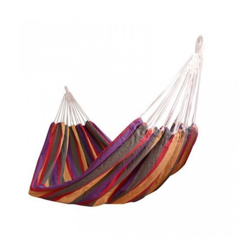 Zahradní houpací síť 210x150 cm pro dvě osoby | barevný mix