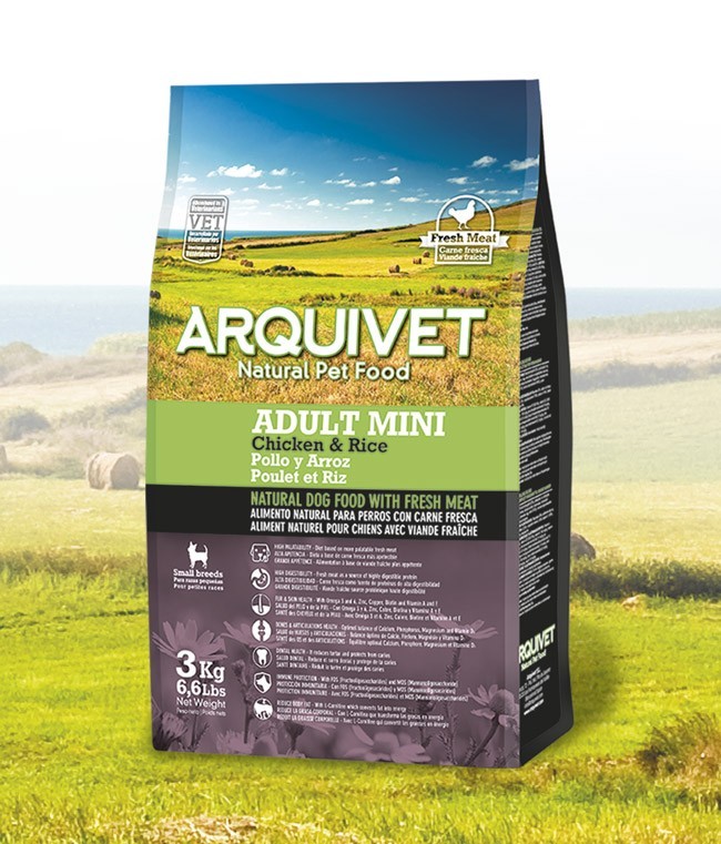 Arquivet Dog Adult Mini 3 kg | čerstvé kuřecí maso s rýží