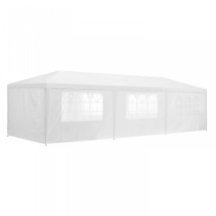 Zahradní párty stan 9 x 3 m s bočnicemi | bílý č.2