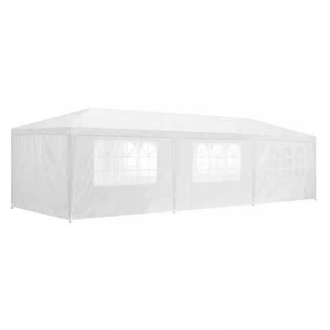 Zahradní párty stan 9 x 3 m s bočnicemi | bílý č.2