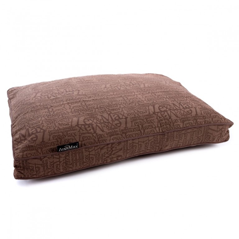 Luxusní pelíšek pro psa Lex & Max Chic 90 x 65 cm | hnědý