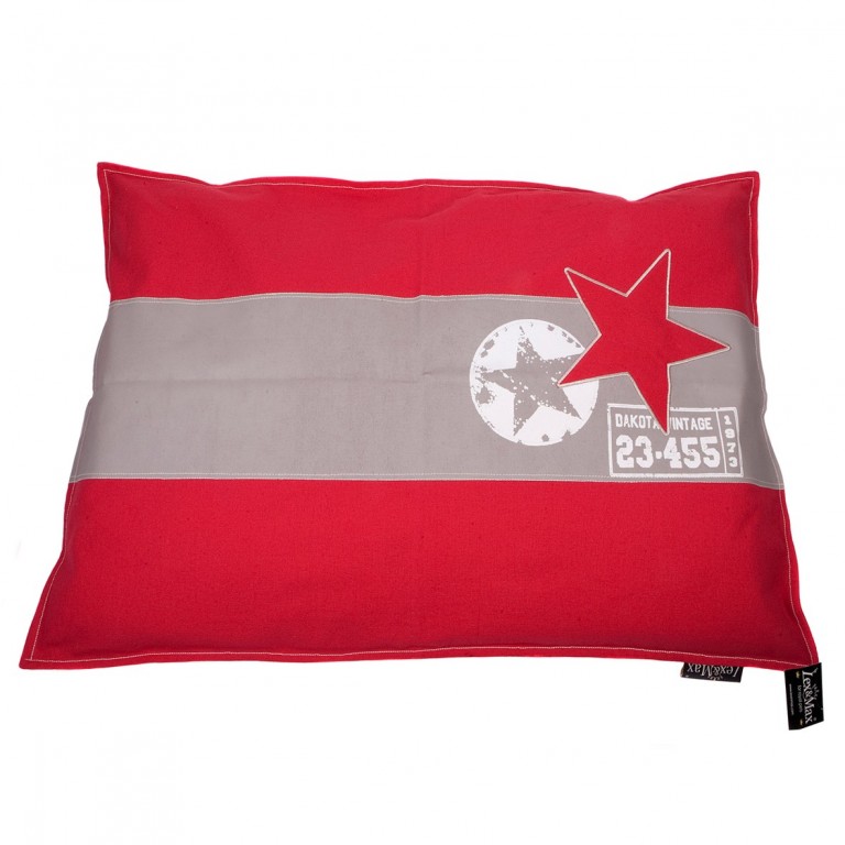 Luxusní potah na polštář pro psa Lex & Max Star 100 x 70 cm | červený