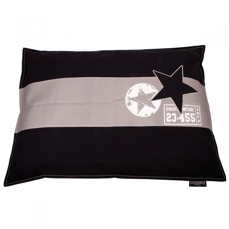 Luxusní polštář pro psa Lex & Max Star 100 x 70 cm | černý