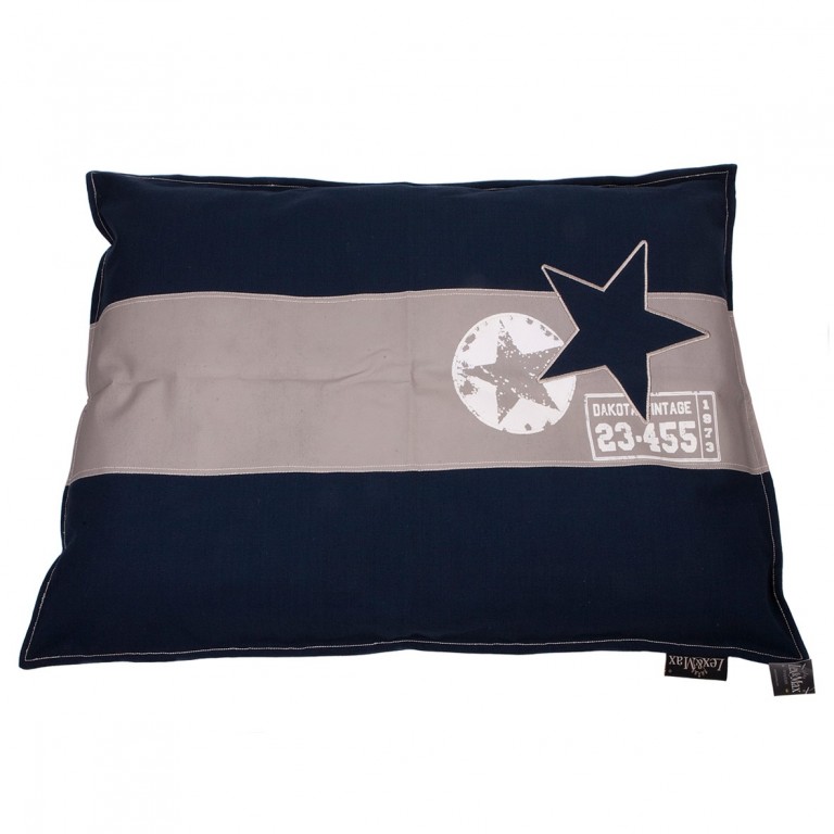 Luxusní polštář pro psa Lex & Max Star 100 x 70 cm | tmavě modrý