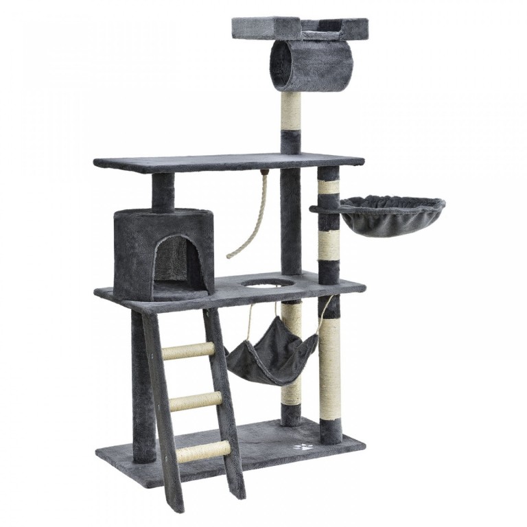 Škrabadlo pro kočky 141x75x40 cm | šedé