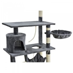 Škrabadlo pro kočky 141x75x40 cm | šedé č.3