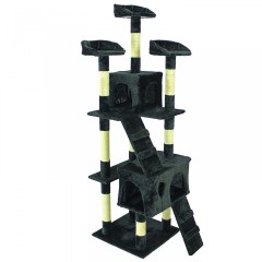 Škrabadlo pro kočky 170x62x75 cm | černé č.1