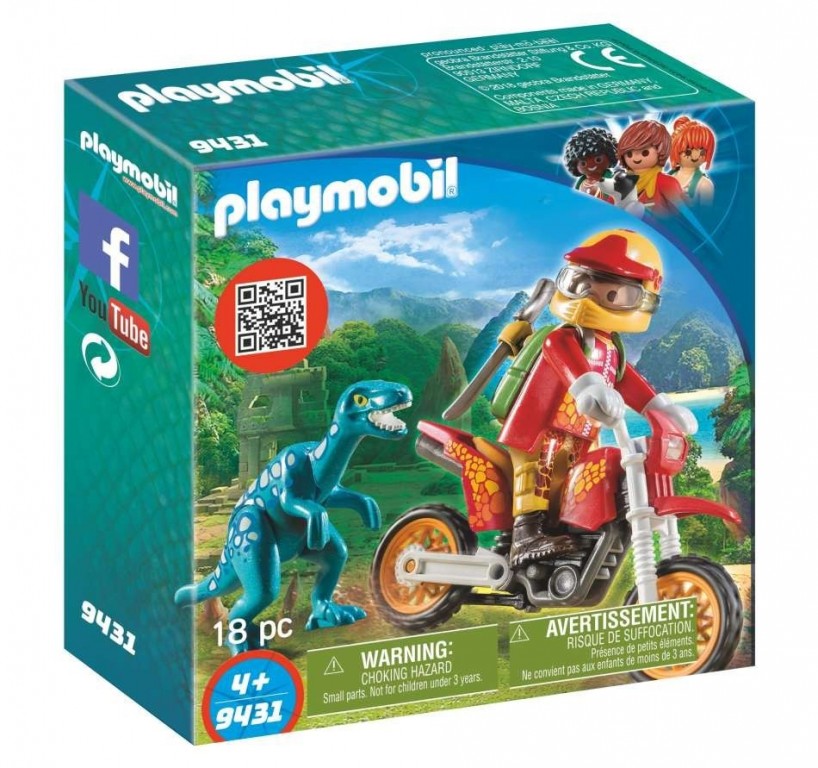 Playmobil 9431 Motorkář s Raptorem