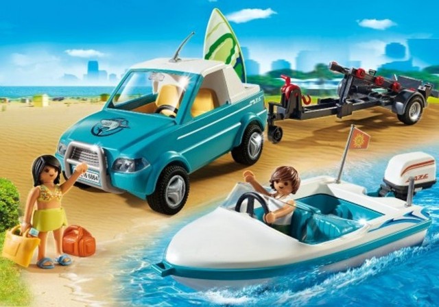 Playmobil 6864 Pickup s motorovým člunem č.2