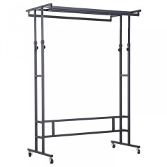 Nastavitelný stojan na oblečení kovový | černý
