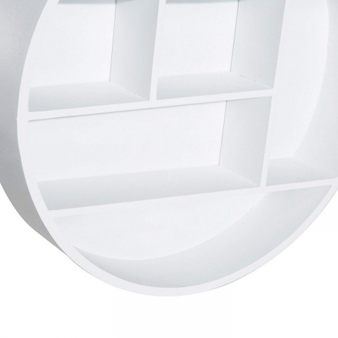 Nástěnná police kulatá | bílá č.2