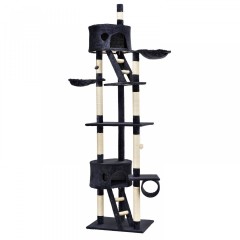 Škrabadlo pro kočky 240-265x55x115 cm | tmavě šedé č.1