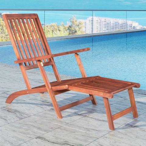 Zahradní lehátko Sila | masivní akáciové dřevo č.2