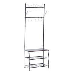 Botník s věšákem | černý č.1