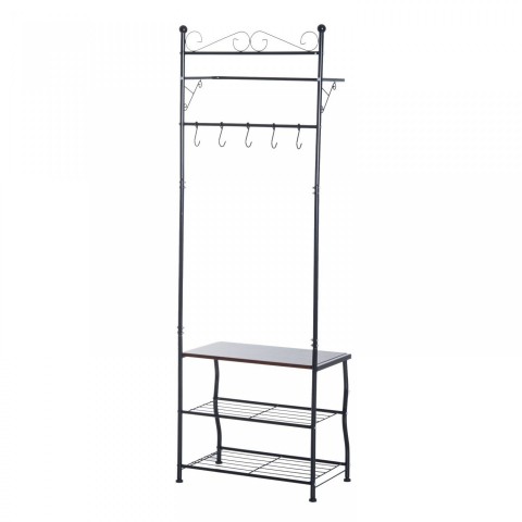 Botník s věšákem | černý č.2