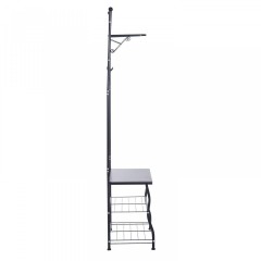 Botník s věšákem | černý č.3