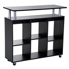 Pojízdná kuchyňská skříňka Olivia | černá