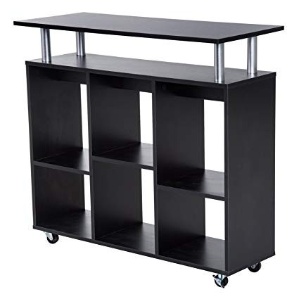 Pojízdná kuchyňská skříňka Olivia | černá č.6