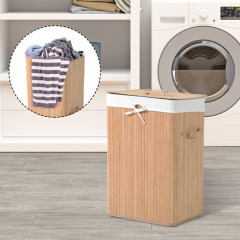 Bambusový koš na prádlo s víkem 72 L | světlý č.3