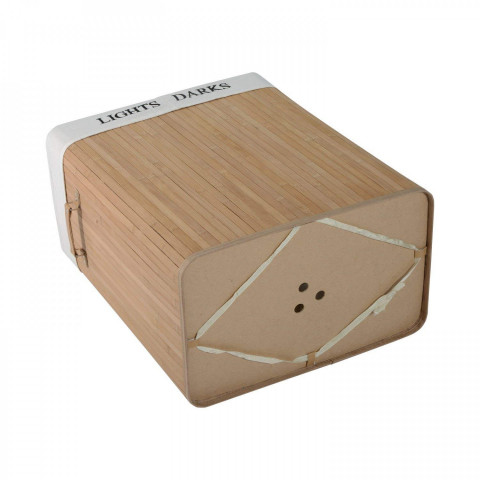 Bambusový koš na prádlo s víkem 100 L | světlý č.4