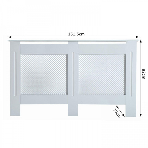 Kryt na radiátor 152 cm MDF | bílý č.5