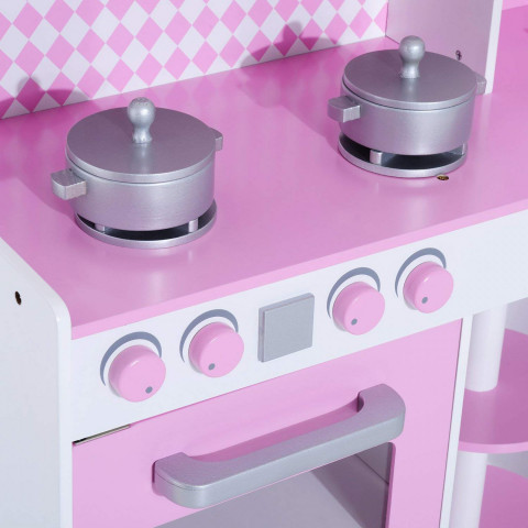 Dětská dřevěná kuchyňka s okénkem | růžová č.2