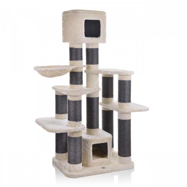 Luxusní škrabadlo pro kočky Toronto 1 | béžové / tmavě šedé