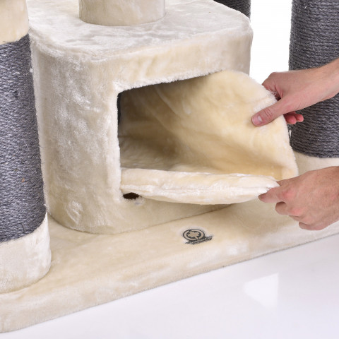 Luxusní škrabadlo pro kočky Toronto 1 | béžové / tmavě šedé č.2