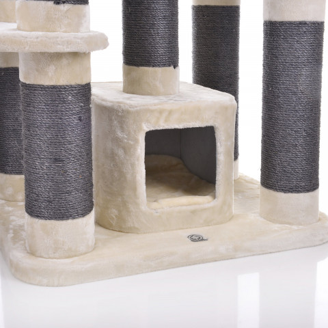 Luxusní škrabadlo pro kočky Toronto 1 | béžové / tmavě šedé č.5