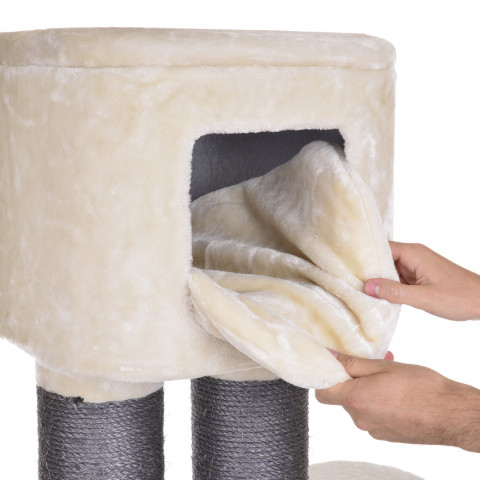 Luxusní škrabadlo pro kočky Toronto 1 | béžové / tmavě šedé č.6