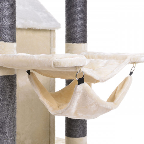 Luxusní škrabadlo pro kočky Toronto 2 | béžové / tmavě šedé č.6