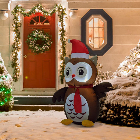 Nafukovací sova s LED osvětlením 120 cm č.2