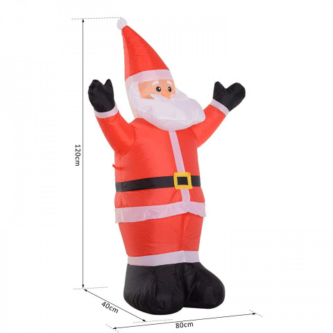 Nafukovací Santa Claus s LED osvětlením 120 cm č.7